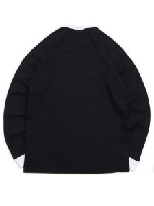 画像2: ADIDAS 3-STRIPES L/S TEE-BLACK (2)
