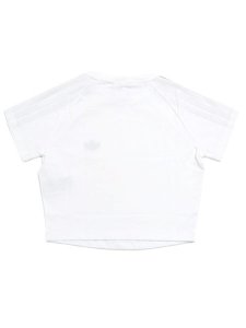 画像2: ADIDAS WMNS 3-STRIPES BABY TEE-WHITE/WHITE/BLACK (2)