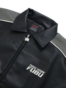 画像3: 【送料無料】FUBU FAUX LEATHER JACKET GRAY (3)