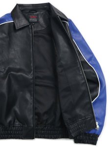 画像9: 【送料無料】FUBU FAUX LEATHER JACKET BLUE (9)