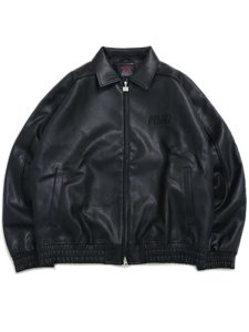 画像2: 【送料無料】FUBU FAUX LEATHER JACKET BLACK (2)