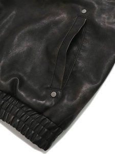 画像4: 【送料無料】FUBU FAUX LEATHER SHORT HOODED JACKET BLACK (4)