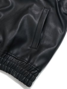 画像4: 【送料無料】FUBU FAUX LEATHER JACKET BLACK (4)