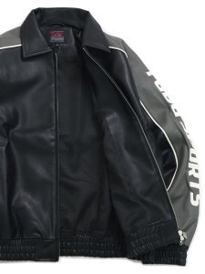 画像9: 【送料無料】FUBU FAUX LEATHER JACKET GRAY (9)