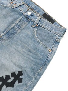画像3: 【送料無料】ADVANCE LEVIS 501 CROSS LEATHER LT BLUE BLACK (3)