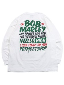 画像2: POT MEETS POP I FEEL SO HIGH LS TEE WHITE (2)