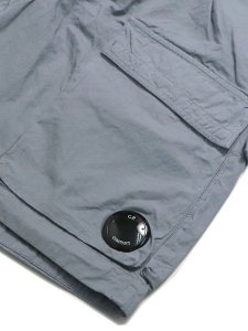 画像7: 【送料無料】C.P.COMPANY MICROREPS BOXY LENS SHORTS SILVER BLUE (7)