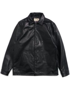 画像2: 【送料無料】WEST WEAR GFL SCRIPT LOGO LEATHER COACH JACKET (2)
