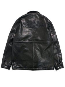 画像1: 【送料無料】WEST WEAR ES SCRIPT LOGO LEATHER COACH JACKET (1)
