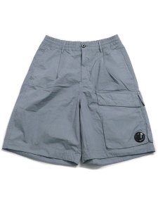 画像1: 【送料無料】C.P.COMPANY MICROREPS BOXY LENS SHORTS SILVER BLUE (1)