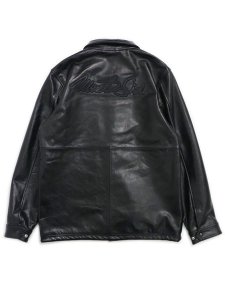 画像1: 【送料無料】WEST WEAR WS SCRIPT LOGO LEATHER COACH JACKET (1)
