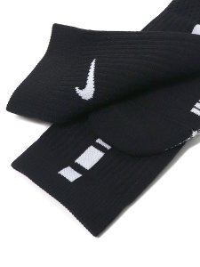 画像3: NIKE ELITE CUSH CREW 1PR-BLACK/WHITE/WHITE (3)