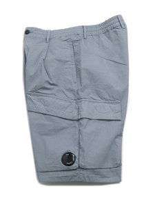 画像3: 【送料無料】C.P.COMPANY MICROREPS BOXY LENS SHORTS SILVER BLUE (3)
