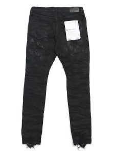 画像2: 【送料無料】PURPLE BRAND BLACK OIL SPILL JEAN (2)