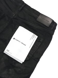 画像5: 【送料無料】PURPLE BRAND BLACK OIL SPILL JEAN (5)