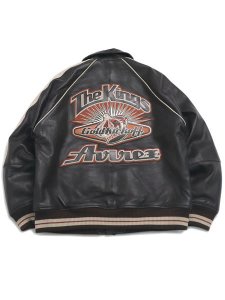 画像2: 【送料無料】AVIREX VARSITY JACKET THE KINGS DARK BROWN (2)