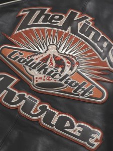 画像4: 【送料無料】AVIREX VARSITY JACKET THE KINGS DARK BROWN (4)