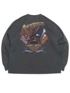 画像1: AVIREX EAGLE L/S TEE CHARCOAL (1)