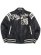 画像1: 【送料無料】PELLE PELLE ENCRUSTED VARSITY JACKET BLACK/IVORY (1)