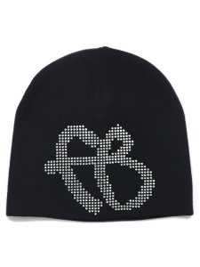 画像1: FUBU RHINESTONE BEANIE BLACK (1)