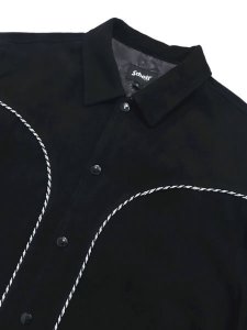 画像3: 【送料無料】SCHOTT WESTERN SUEDE LEATHER JACKET BLACK (3)