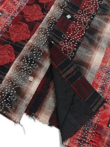 画像6: 【送料無料】GUAPI BLOOD RED PATCH FLANNEL (6)