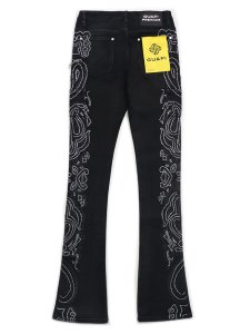 画像2: 【送料無料】GUAPI VINTAGE BLACK PAISLEY DENIM (2)