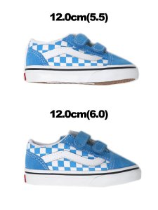 画像8: 【KIDS】VANS TD OLD SKOOL V CHECKERBOARD BRIGHT AZURE BLUE (8)
