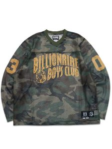 画像1: 【送料無料】BILLIONAIRE BOYS CLUB BB CAMO CURVE BOXY FIT FOOTBALL JERSEY KELP (1)