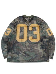画像2: 【送料無料】BILLIONAIRE BOYS CLUB BB CAMO CURVE BOXY FIT FOOTBALL JERSEY KELP (2)