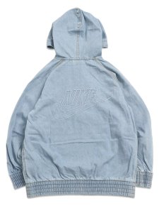 画像2: 【送料無料】【KIDS】NIKE YTH NSW WR DENIM FZ JACKET-LT ARMORY BLUE (2)