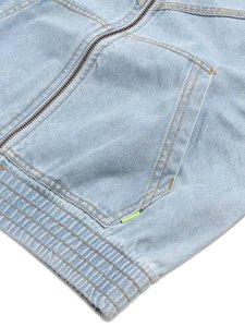 画像4: 【送料無料】【KIDS】NIKE YTH NSW WR DENIM FZ JACKET-LT ARMORY BLUE (4)
