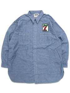 画像1: 【送料無料】RECOGNIZE #7 VINYL CHAMBRAY SHIRT INDIGO (1)
