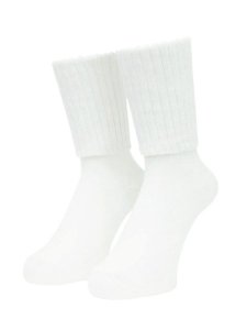 画像4: WHIMSY SOCKS LOOSE GUAGE RIB SOCKS WHITE (4)