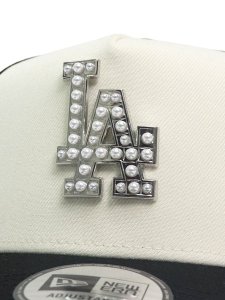 画像6: NEW ERA 9FORTY A-FRAME PEARL BADGE LAD BLACK/CHROME WHITE (6)