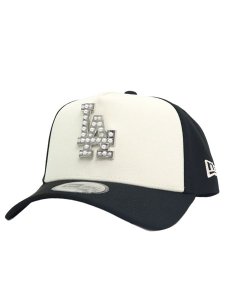画像1: NEW ERA 9FORTY A-FRAME PEARL BADGE LAD BLACK/CHROME WHITE (1)