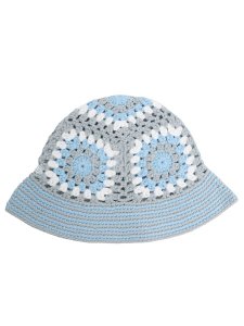 画像2: NEW ERA CROCHET KNIT BUCKET BLUE/GREY/WHITE (2)