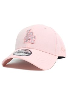 画像1: NEW ERA 9FORTY RHINESTONE DODGERS PINK (1)