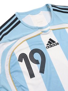 画像3: 【送料無料】ADIDAS ARGENTINA HOME JRSY 2006 #19 MESSI-WHITE (3)