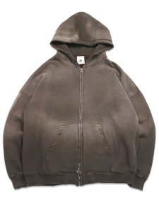 画像1: 【送料無料】MOOJI MOOJI OVERSIZE ZIP UP HOODIE AGED STONE GREY (1)
