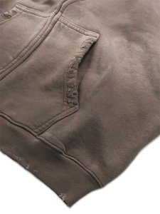 画像4: 【送料無料】MOOJI MOOJI OVERSIZE ZIP UP HOODIE AGED STONE GREY (4)