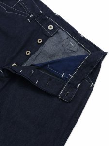 画像4: 【送料無料】POST OʼALLS SWEETBEAR BANDTOP 8oz DENIM DARK INDIGO (4)