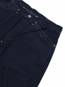 画像3: 【送料無料】POST OʼALLS SWEETBEAR BANDTOP 8oz DENIM DARK INDIGO (3)