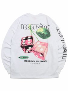 画像1: 【送料無料】ICECREAM DICE LS TEE WHITE (1)