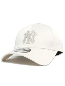 画像1: NEW ERA 9FORTY WHITE DAY RHINESTONE YANKEES CHROME (1)
