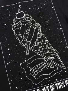 画像4: 【送料無料】ICECREAM STAR GAZING TEE BLACK (4)