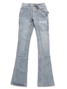 画像1: 【送料無料】GUAPI AQUA BLUE STEEL PLATE CARPENTER DENIM (1)