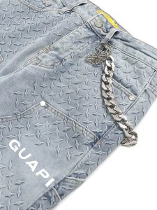 画像3: 【送料無料】GUAPI AQUA BLUE STEEL PLATE CARPENTER DENIM (3)