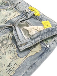 画像4: 【送料無料】GUAPI VINTAGE PAISLEY DISTRESSED DENIM (4)