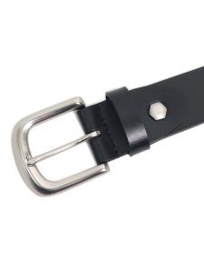 画像2: RAISE8 APPAREL 34MM METAL GENUINE LEATHER BELT BLACK/SILVER (2)